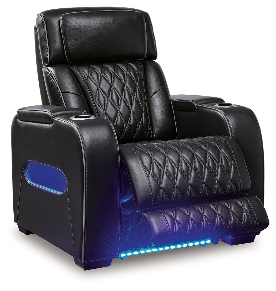 Boyington Black Power Recliner - Luna Furniture