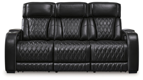 Boyington Black Power Reclining Sofa from Ashley - Luna Furniture