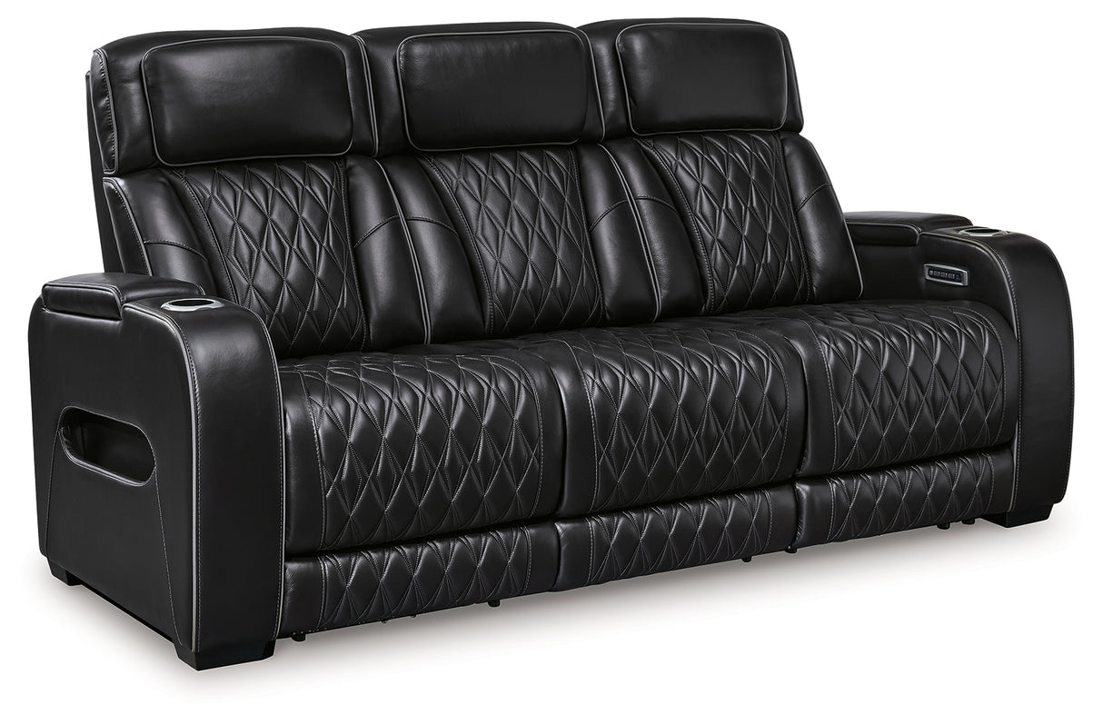 Boyington Black Power Reclining Sofa from Ashley - Luna Furniture