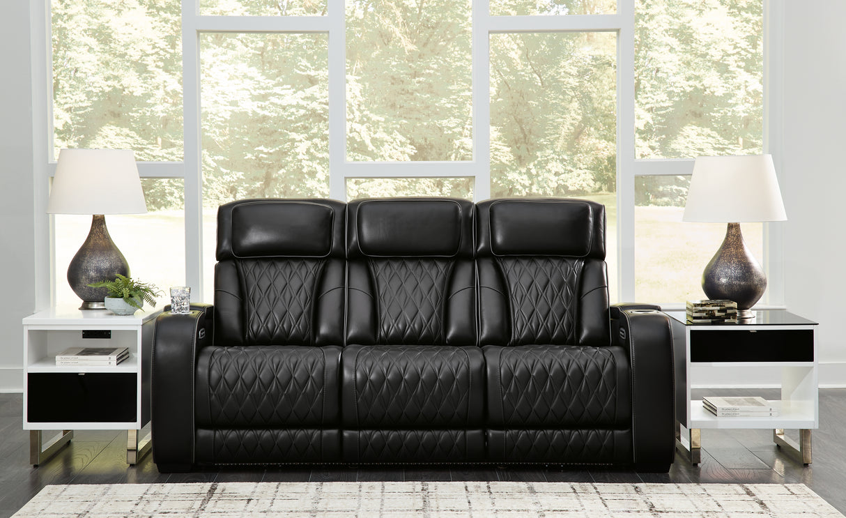 Boyington Black Power Reclining Sofa from Ashley - Luna Furniture
