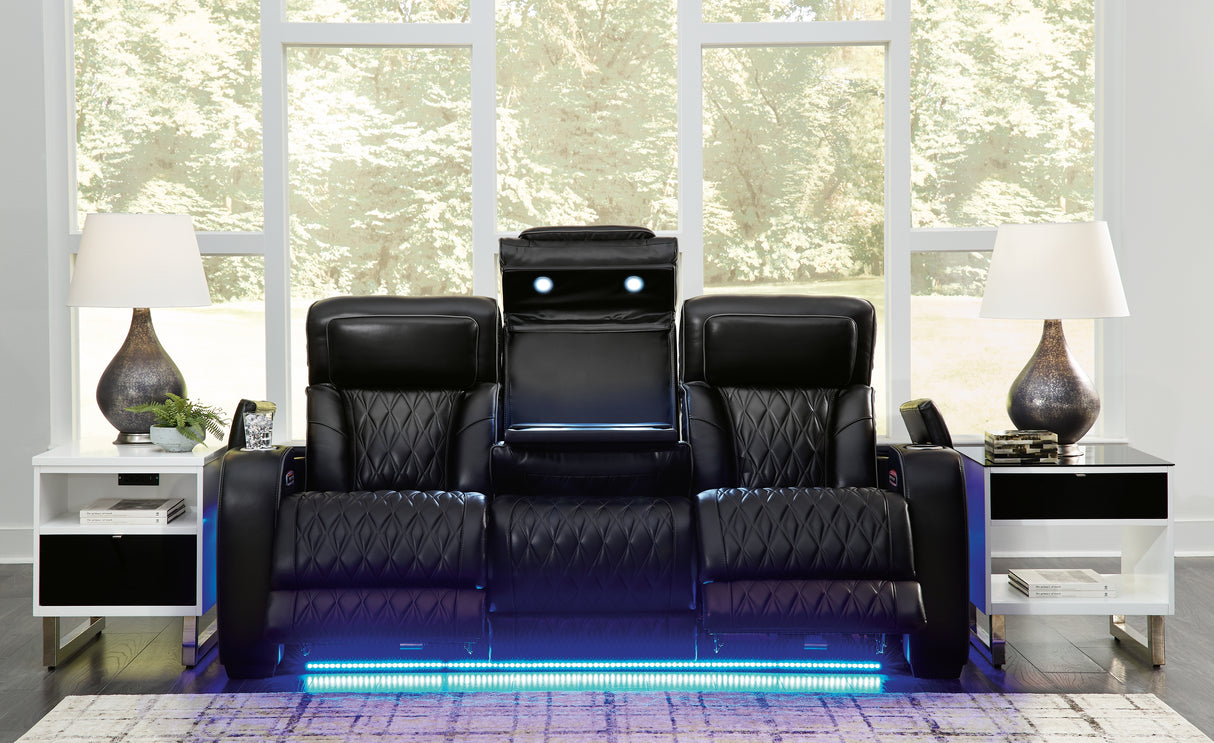 Boyington Black Power Reclining Sofa from Ashley - Luna Furniture