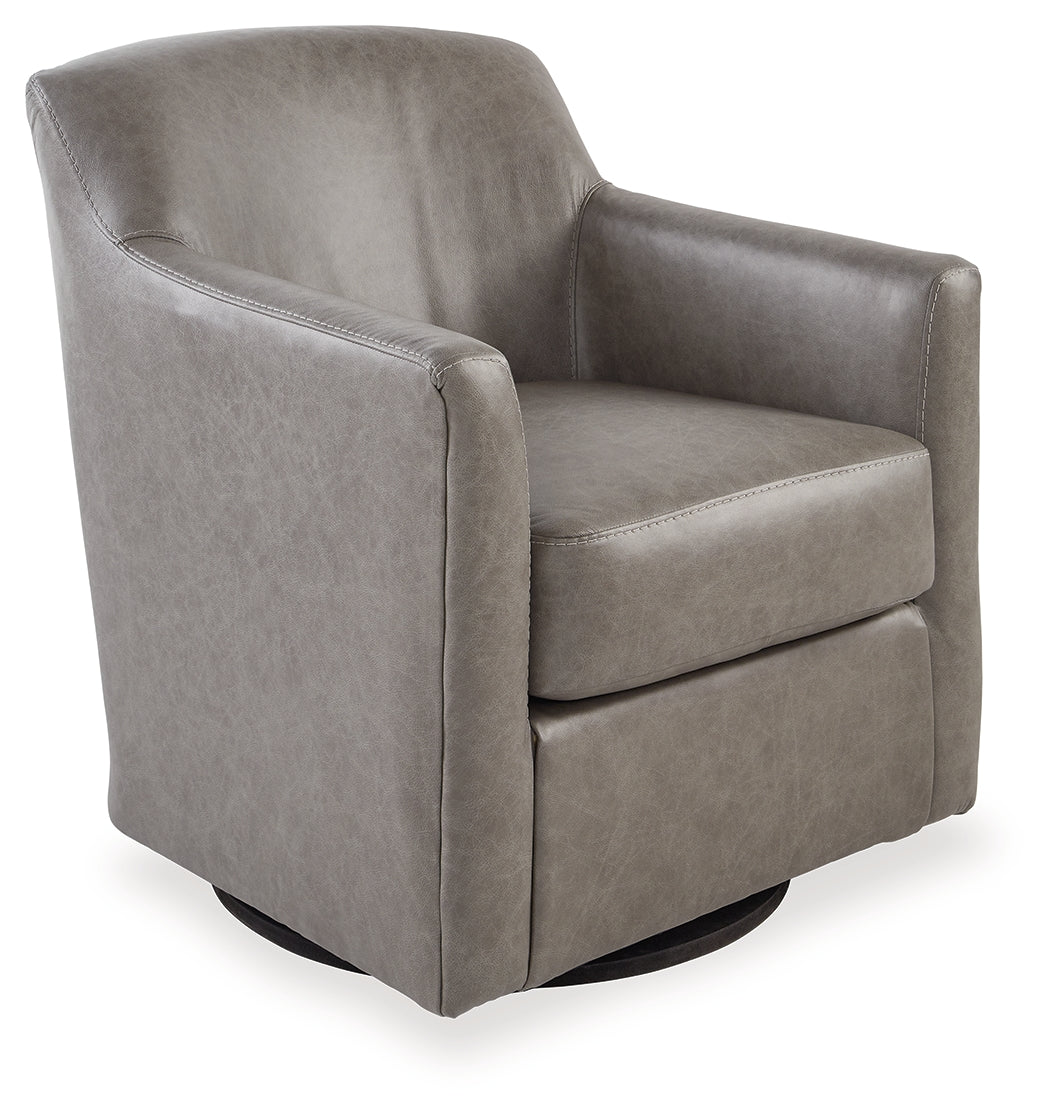 Bradney Fossil Swivel Accent Chair from Ashley - Luna Furniture