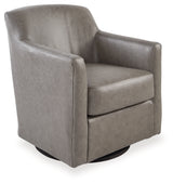 Bradney Fossil Swivel Accent Chair from Ashley - Luna Furniture
