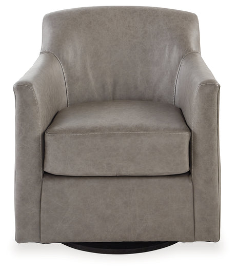 Bradney Fossil Swivel Accent Chair from Ashley - Luna Furniture