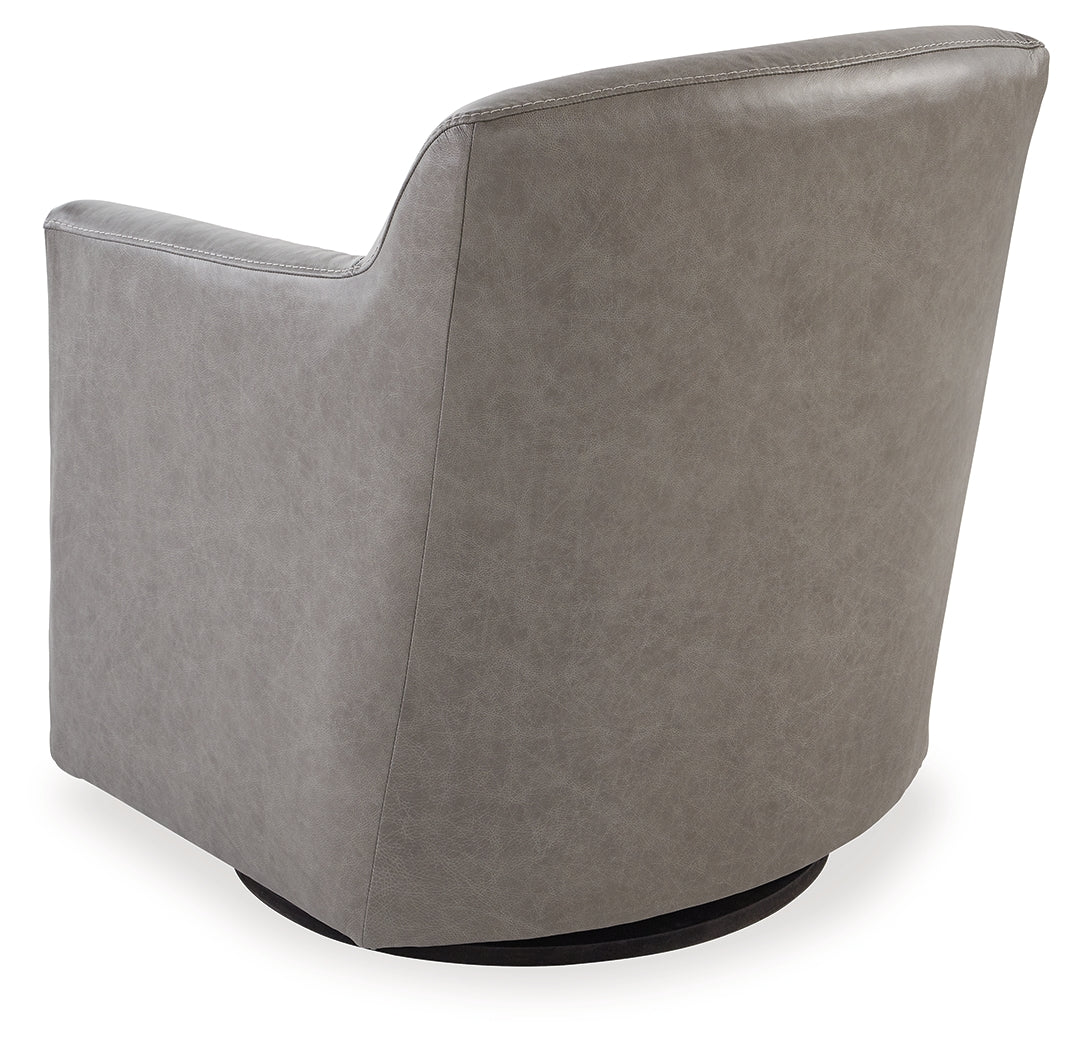 Bradney Fossil Swivel Accent Chair from Ashley - Luna Furniture