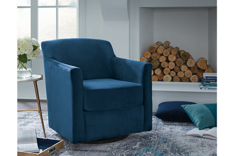Bradney Ink Swivel Accent Chair from Ashley - Luna Furniture