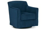 Bradney Ink Swivel Accent Chair from Ashley - Luna Furniture