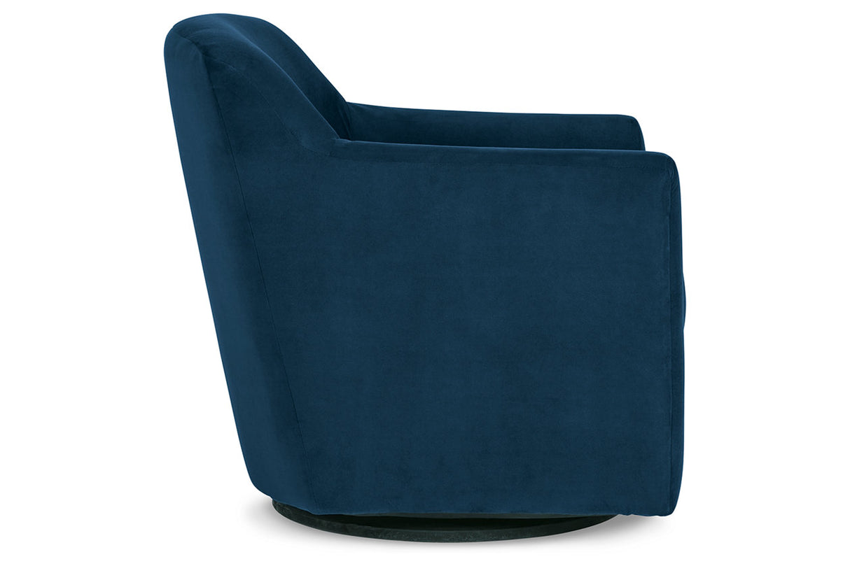 Bradney Ink Swivel Accent Chair from Ashley - Luna Furniture