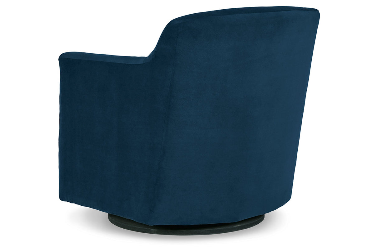Bradney Ink Swivel Accent Chair from Ashley - Luna Furniture