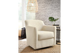 Bradney Linen Swivel Accent Chair from Ashley - Luna Furniture