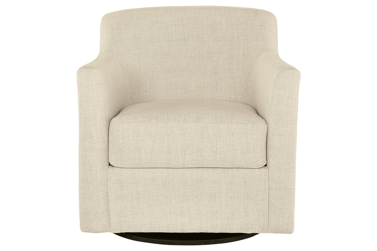 Bradney Linen Swivel Accent Chair from Ashley - Luna Furniture