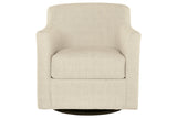 Bradney Linen Swivel Accent Chair from Ashley - Luna Furniture