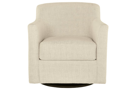 Bradney Linen Swivel Accent Chair from Ashley - Luna Furniture