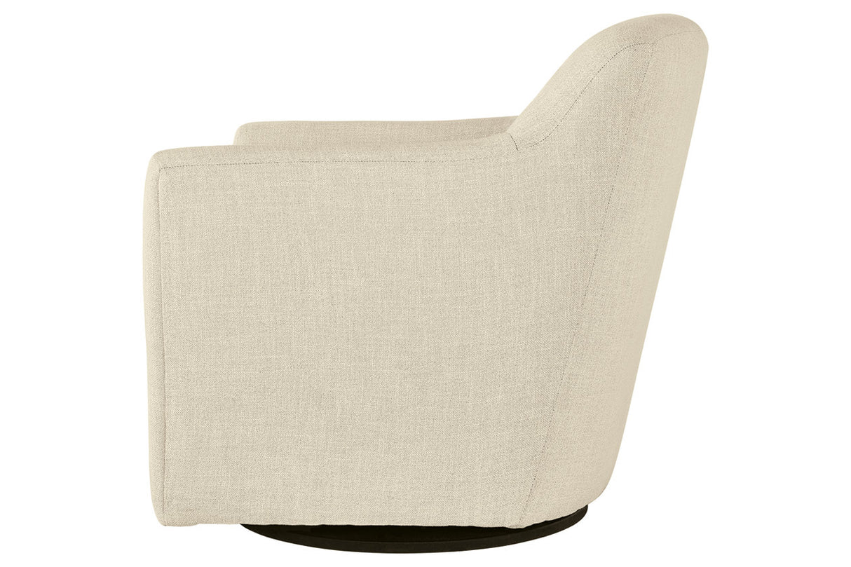 Bradney Linen Swivel Accent Chair from Ashley - Luna Furniture