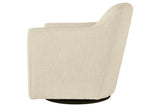 Bradney Linen Swivel Accent Chair from Ashley - Luna Furniture