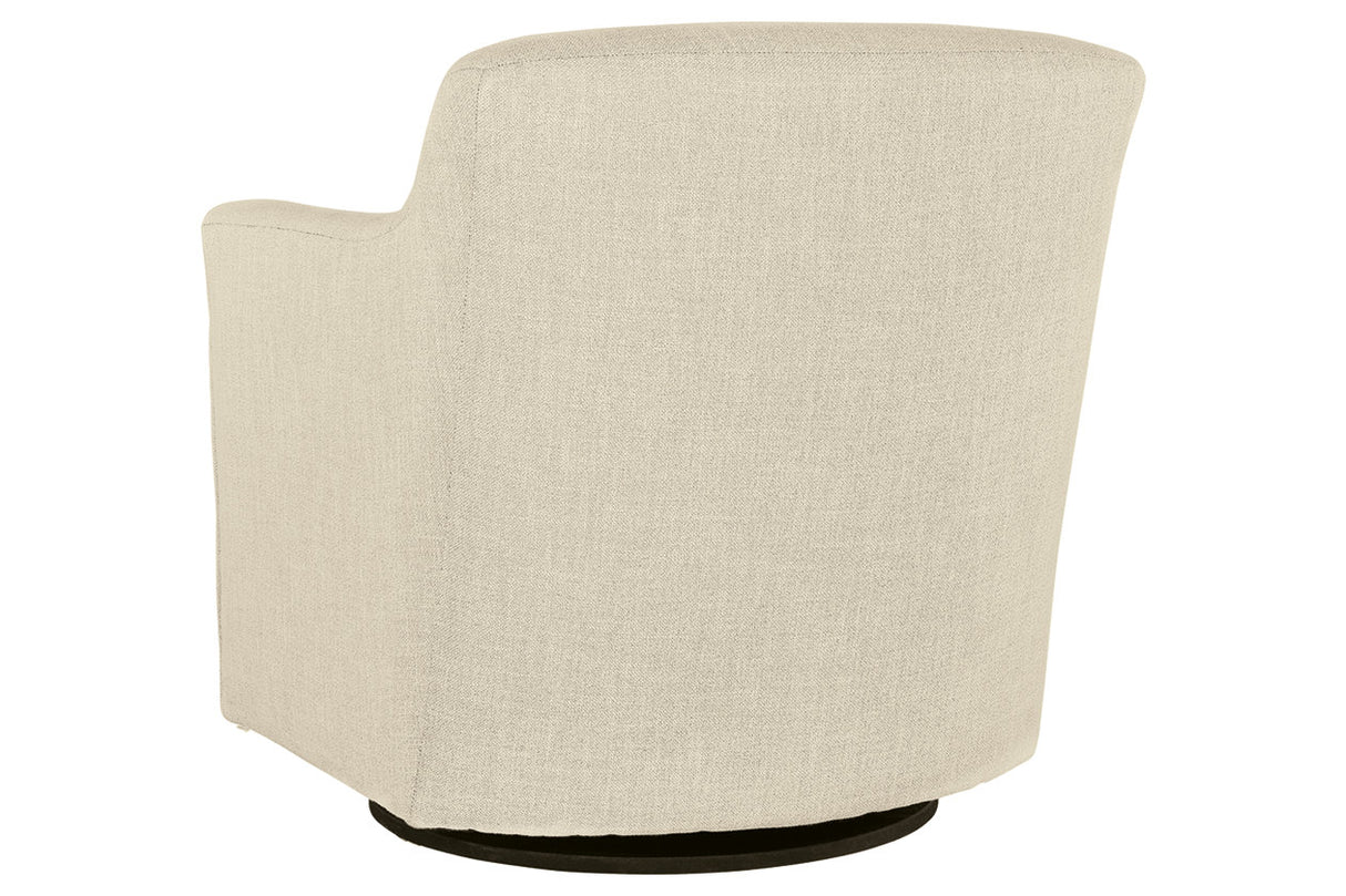 Bradney Linen Swivel Accent Chair from Ashley - Luna Furniture