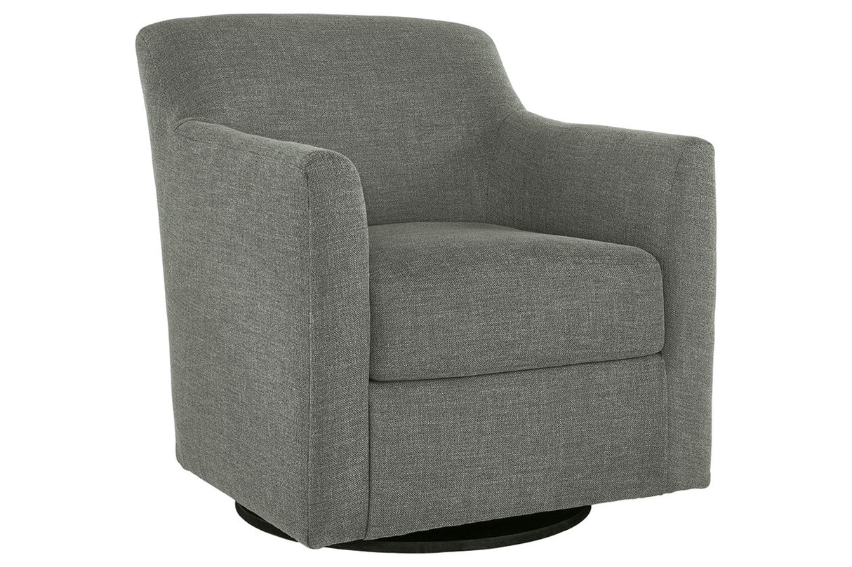 Bradney Smoke Swivel Accent Chair from Ashley - Luna Furniture