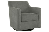 Bradney Smoke Swivel Accent Chair from Ashley - Luna Furniture