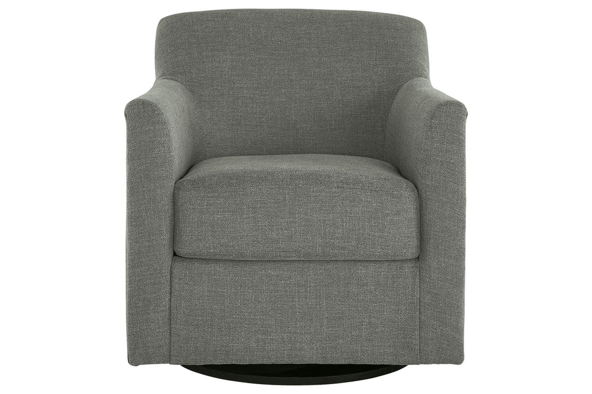 Bradney Smoke Swivel Accent Chair from Ashley - Luna Furniture