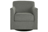 Bradney Smoke Swivel Accent Chair from Ashley - Luna Furniture