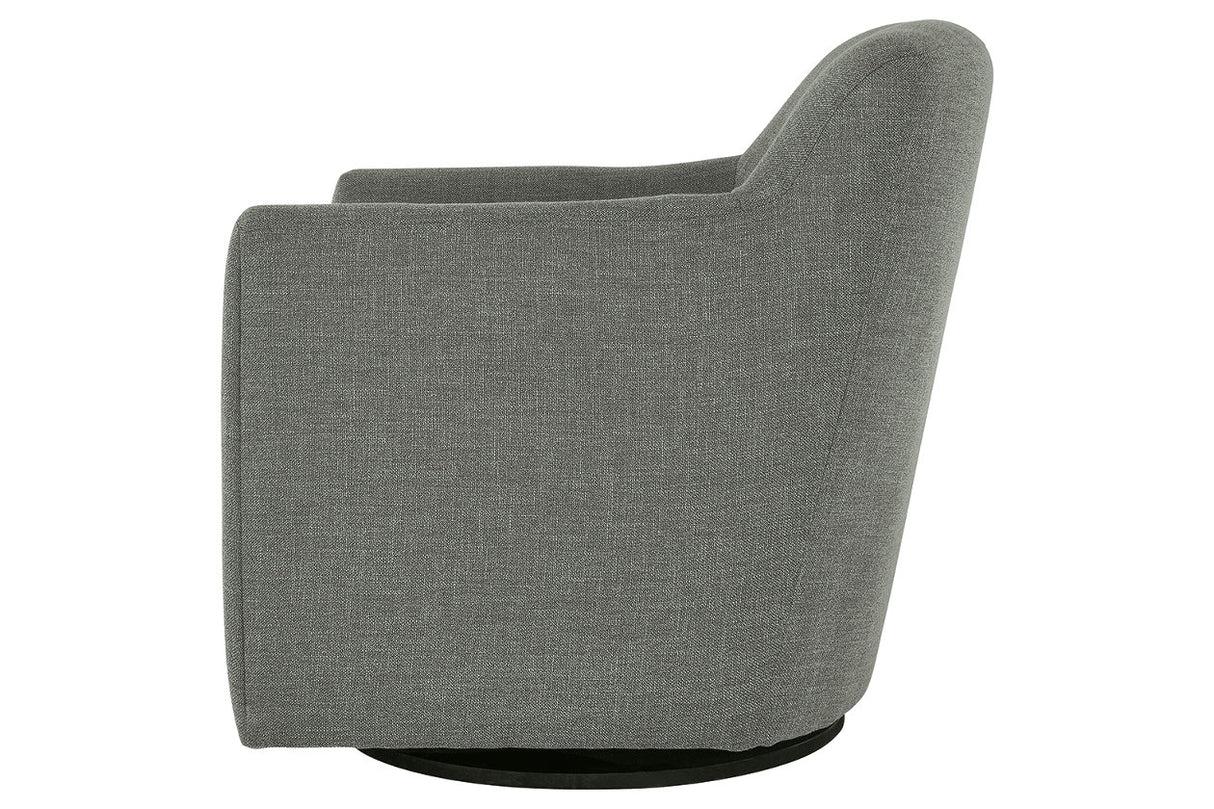 Bradney Smoke Swivel Accent Chair from Ashley - Luna Furniture