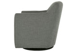 Bradney Smoke Swivel Accent Chair from Ashley - Luna Furniture