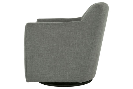 Bradney Smoke Swivel Accent Chair from Ashley - Luna Furniture