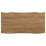 Bradshaw Natural Acacia and Black Rectangular Live Edge Dining Table from Coaster - Luna Furniture
