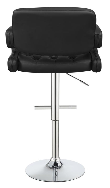 Brandi Black and Chrome 29" Adjustable Height Bar Stool from Coaster - Luna Furniture