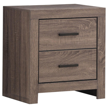 Brantford Barrel Oak 2-Drawer Nightstand from Coaster - Luna Furniture
