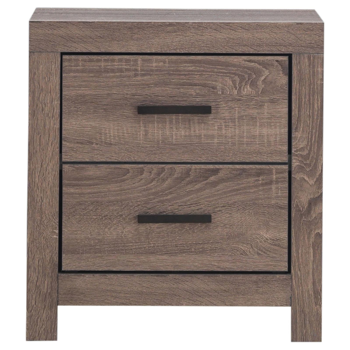 Brantford Barrel Oak 2-Drawer Nightstand from Coaster - Luna Furniture