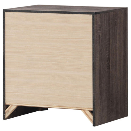 Brantford Barrel Oak 2-Drawer Nightstand from Coaster - Luna Furniture