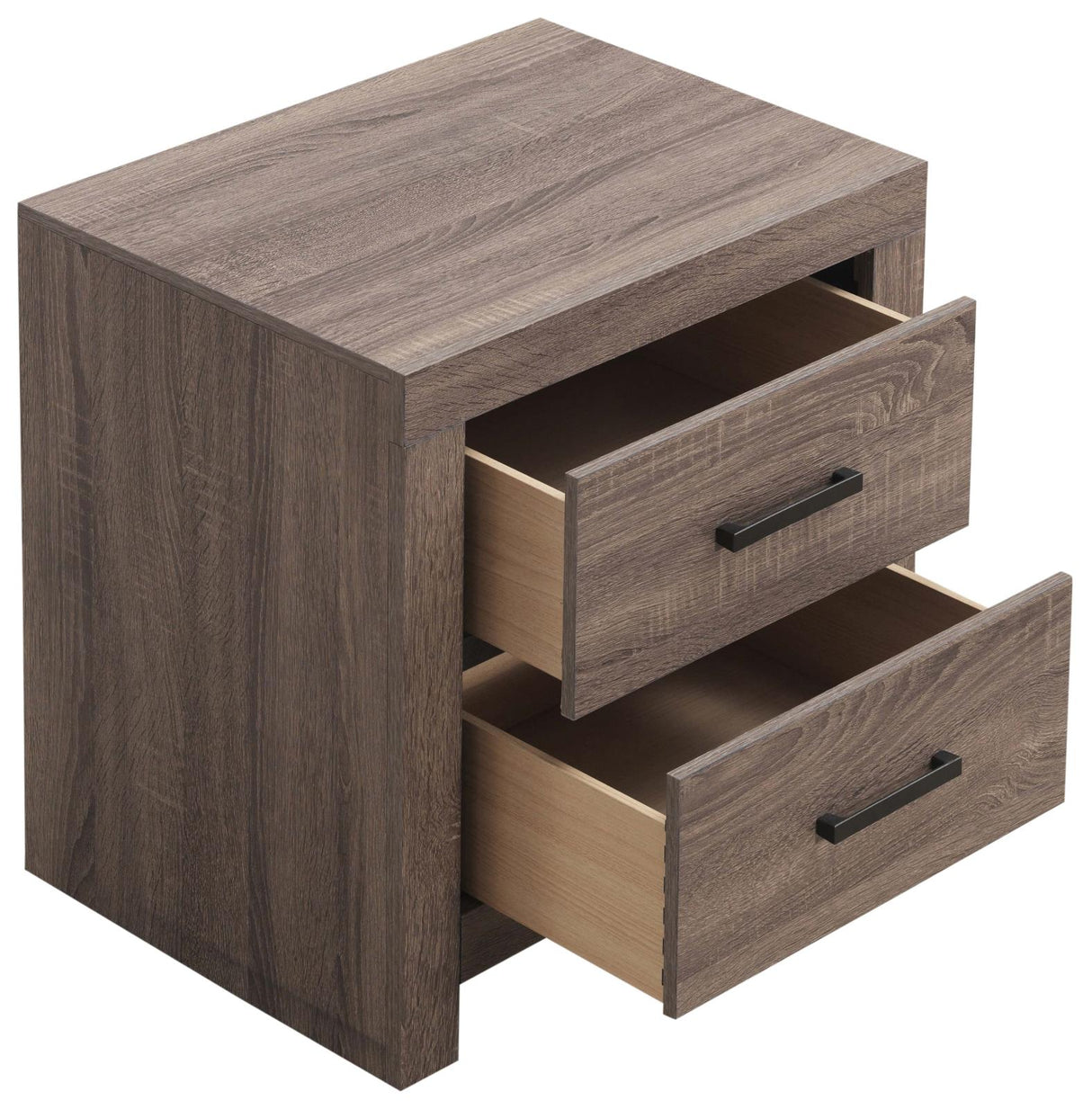 Brantford Barrel Oak 2-Drawer Nightstand from Coaster - Luna Furniture