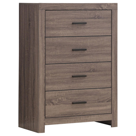 Brantford Barrel Oak 4-Drawer Chest from Coaster - Luna Furniture