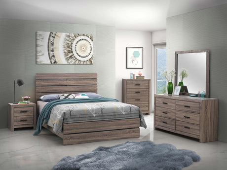 Brantford Barrel Oak Panel Bedroom Set from Coaster - Luna Furniture