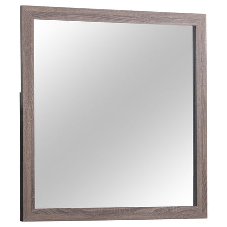 Brantford Barrel Oak Rectangle Dresser Mirror (Mirror Only) from Coaster - Luna Furniture