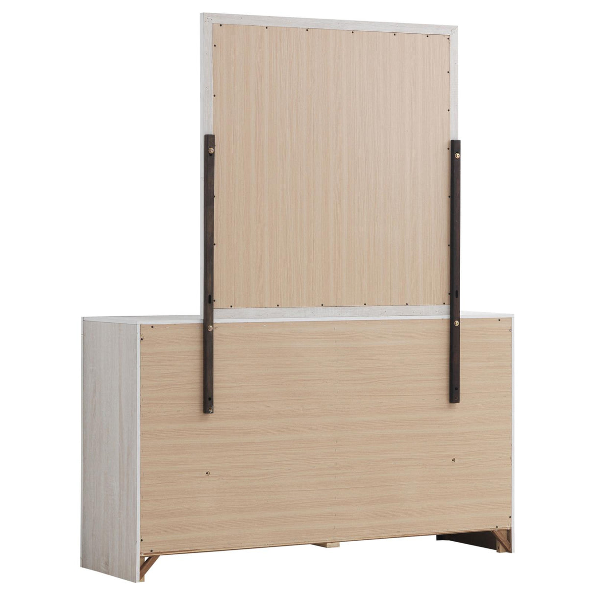 Brantford Coastal White 6-Drawer Dresser with Mirror from Coaster - Luna Furniture