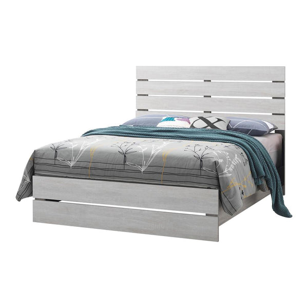 Brantford Coastal White Eastern King Panel Bed