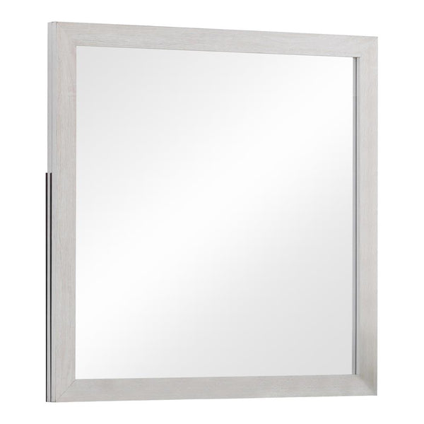 Brantford Coastal White Rectangle Dresser Mirror (Mirror Only)
