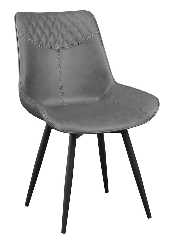 Brassie Gray Upholstered Side Chairs, Set of 2 from Coaster - Luna Furniture