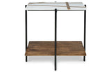 Braxmore White/Light Brown Accent Table from Ashley - Luna Furniture