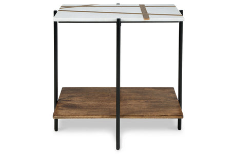 Braxmore White/Light Brown Accent Table from Ashley - Luna Furniture
