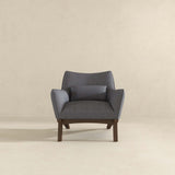Brayden Sea Side Grey Linen Armchair from Ashcroft Furniture - Luna Furniture