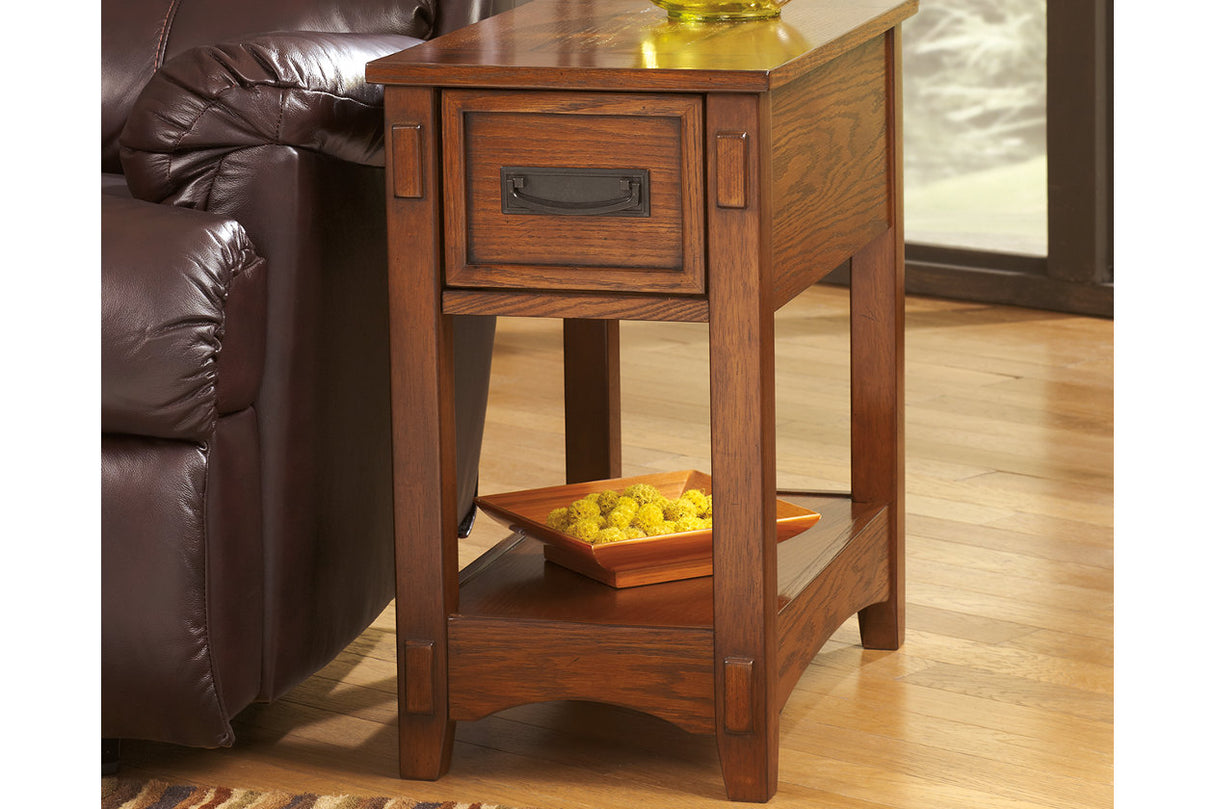 Breegin Brown Chairside End Table from Ashley - Luna Furniture