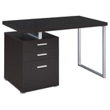 Brennan Cappuccino 3-Drawer Office Desk from Coaster - Luna Furniture