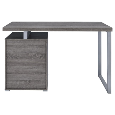 Brennan Weathered Gray 3-Drawer Office Desk from Coaster - Luna Furniture