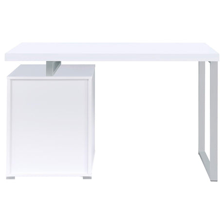 Brennan White 3-Drawer Office Desk from Coaster - Luna Furniture