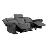 Brennen Charcoal Double Reclining Sofa from Homelegance - Luna Furniture