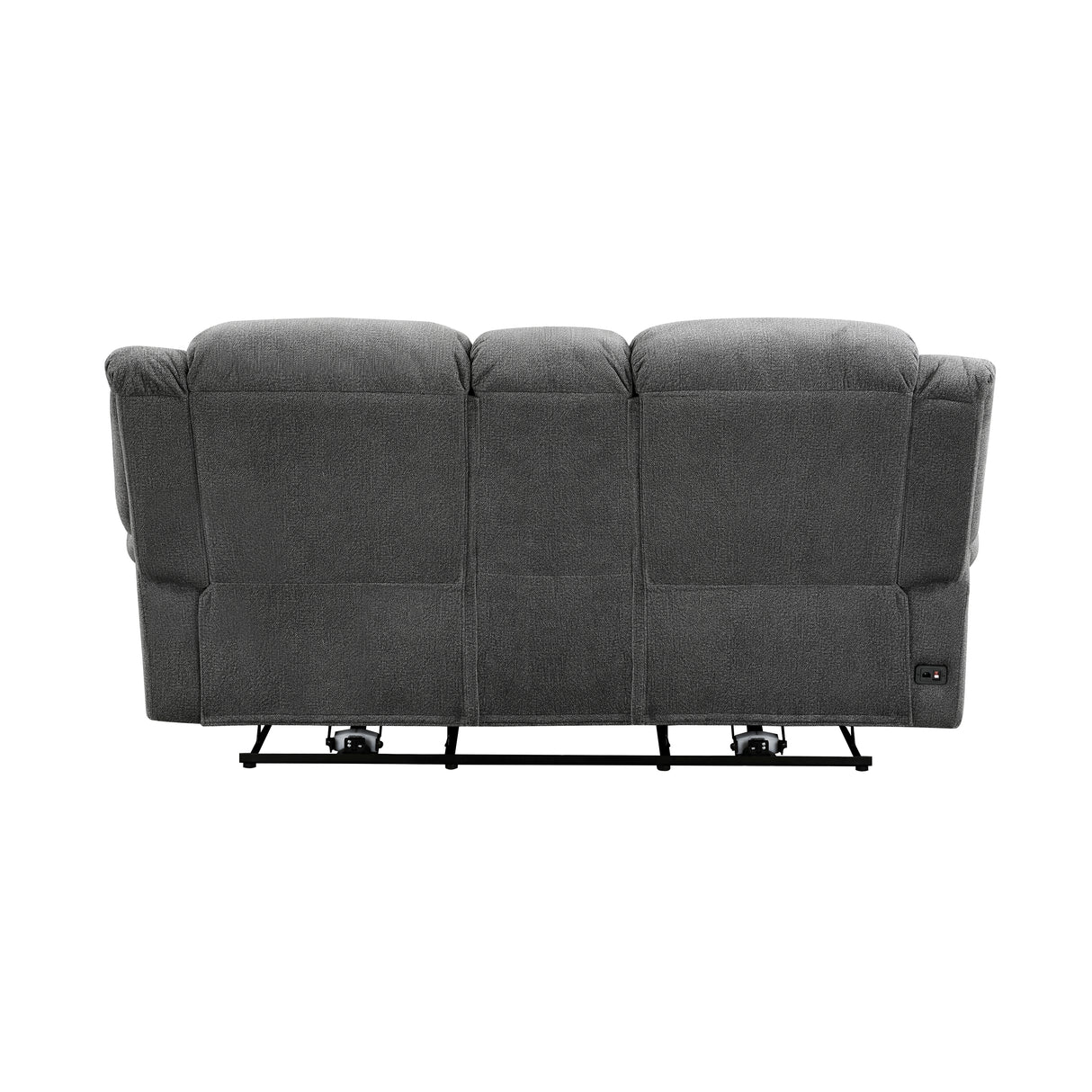 Brennen Charcoal Power Double Reclining Loveseat from Homelegance - Luna Furniture