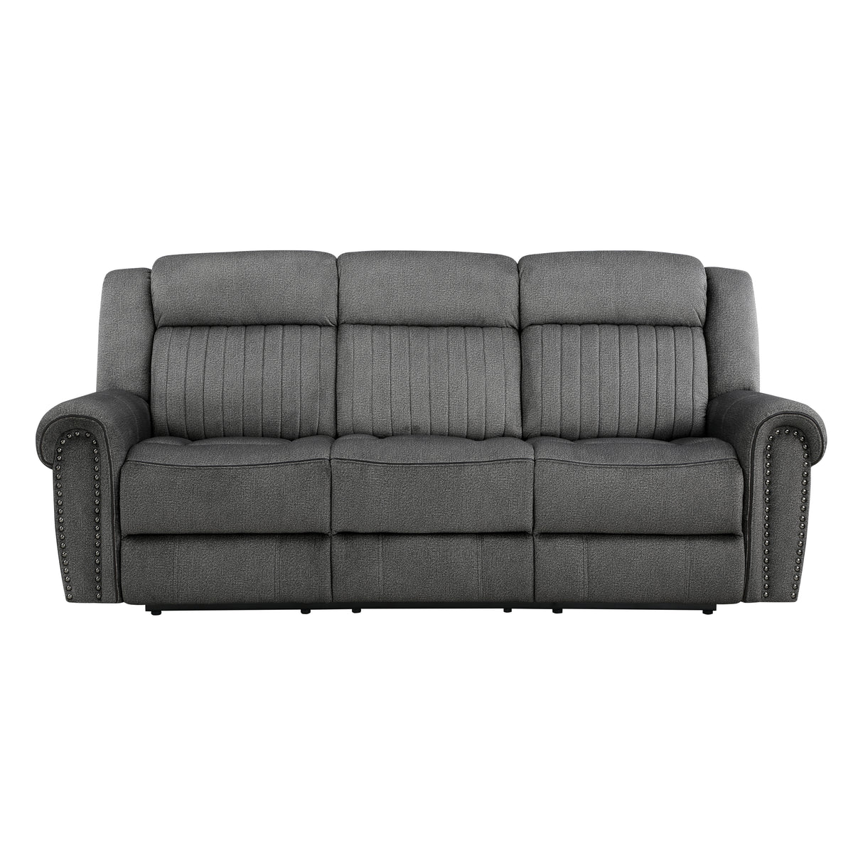 Brennen Charcoal Power Double Reclining Sofa from Homelegance - Luna Furniture